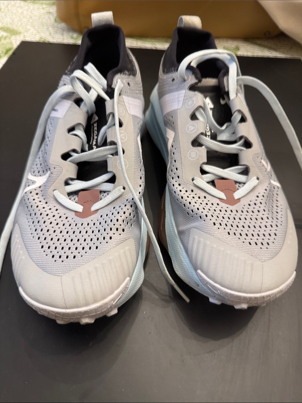 Nike Women's Light Gray and Black Running Sneakers